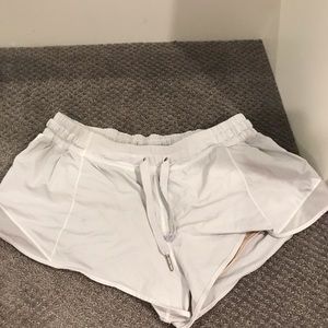 White LuluLemon Shorts
